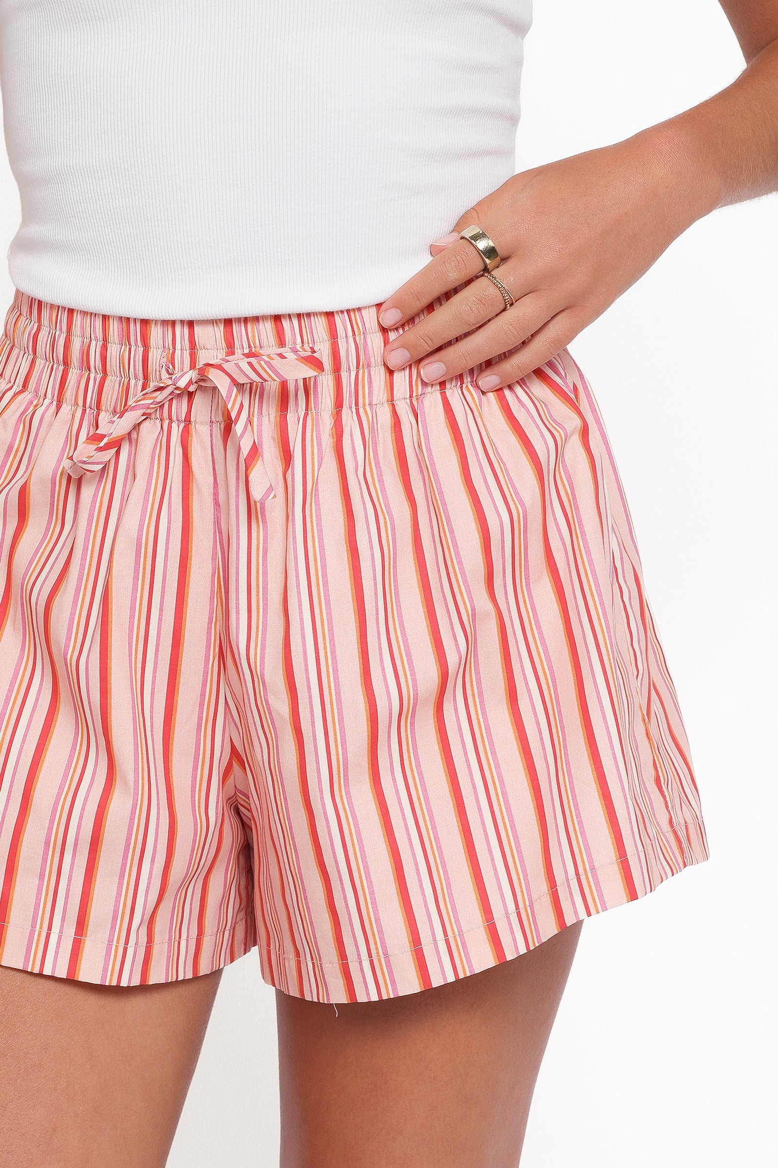 Mattina Shorts - Peach Stripe
