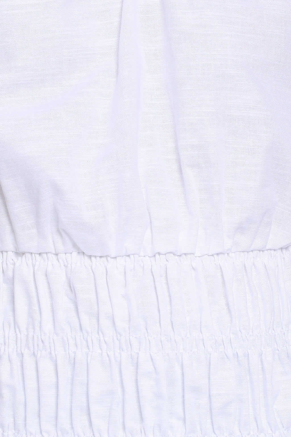 Lucilla Shirred Waist Top - White