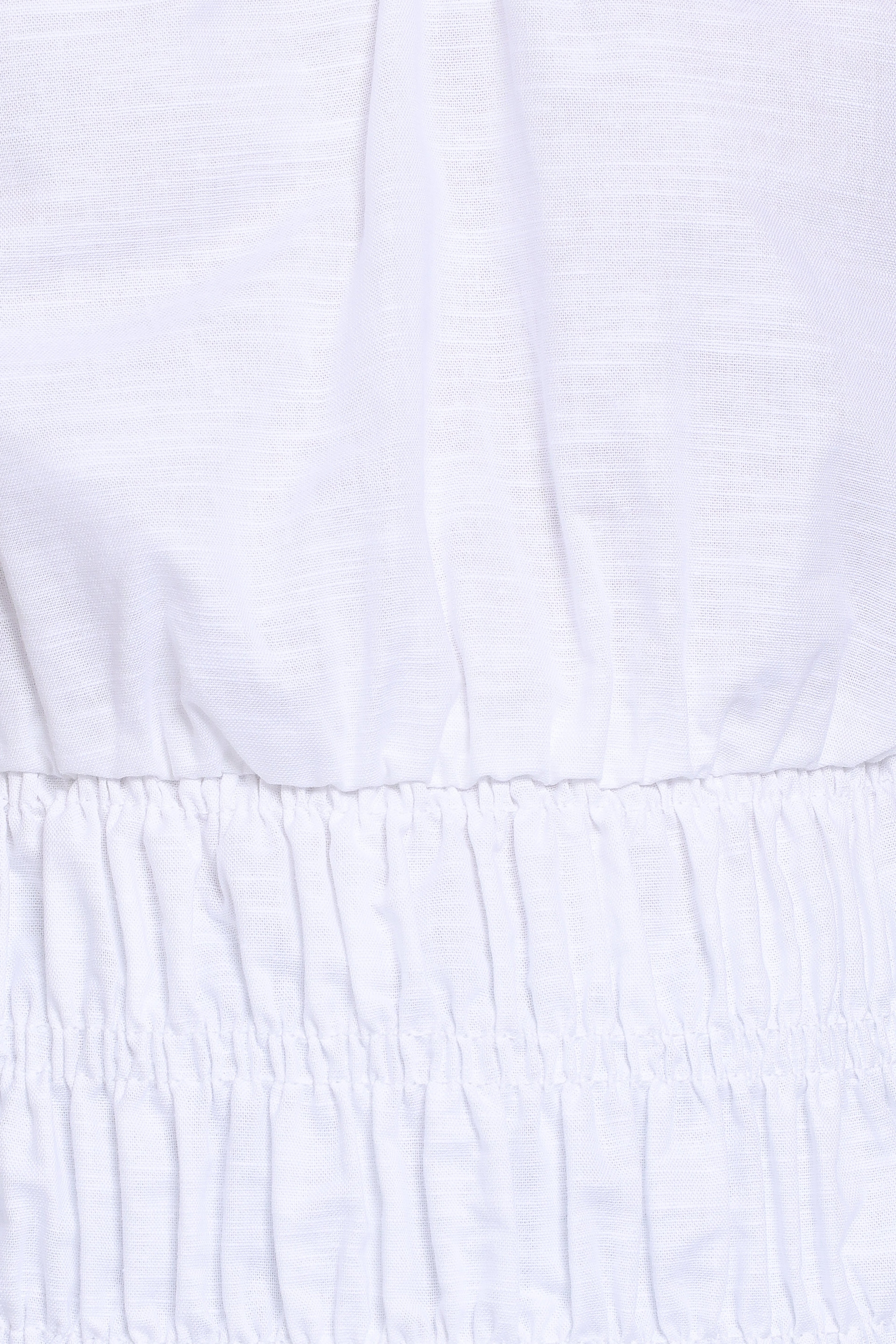 Lucilla Shirred Waist Top - White