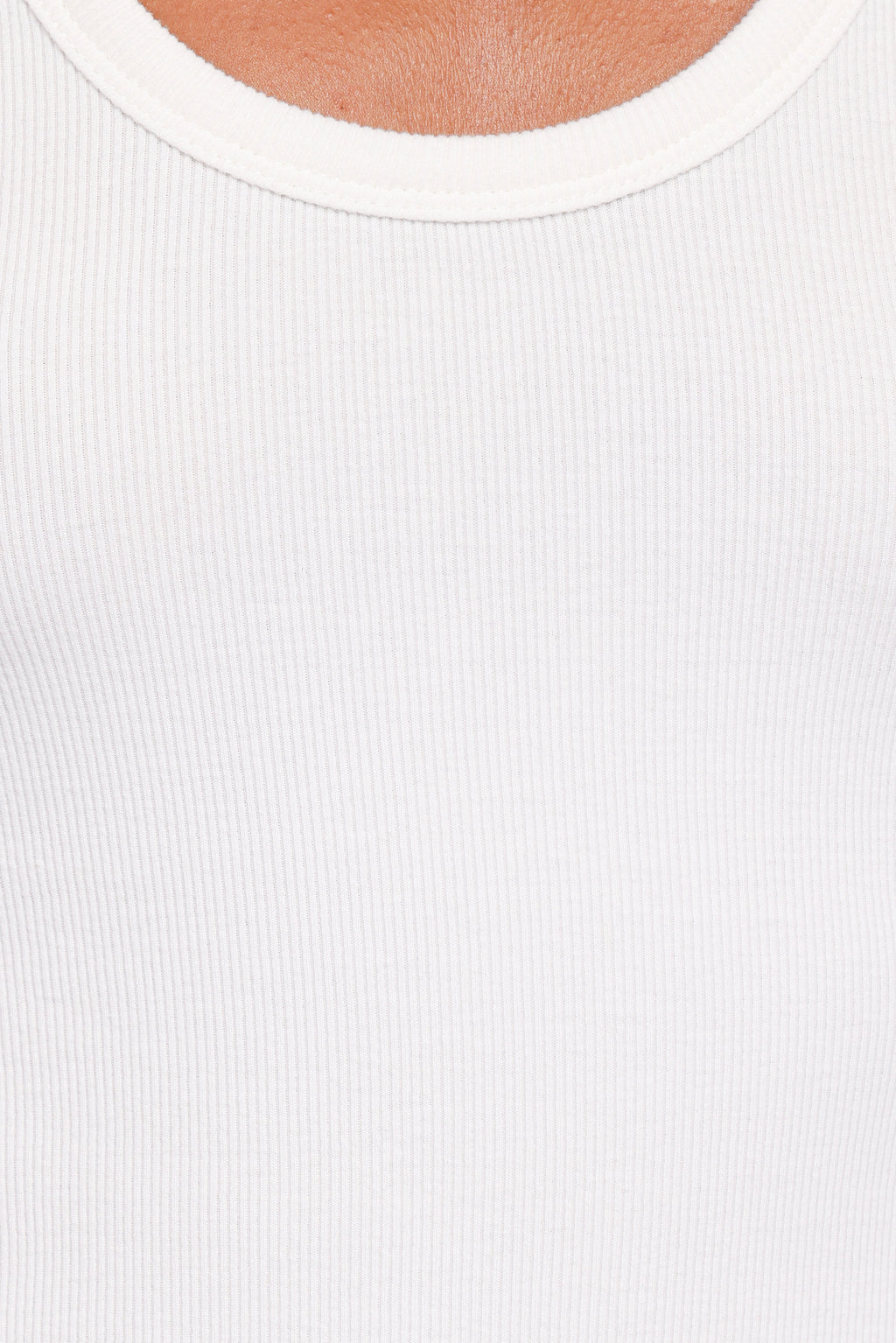 Miles Racerback Rib Knit Tank Top - White